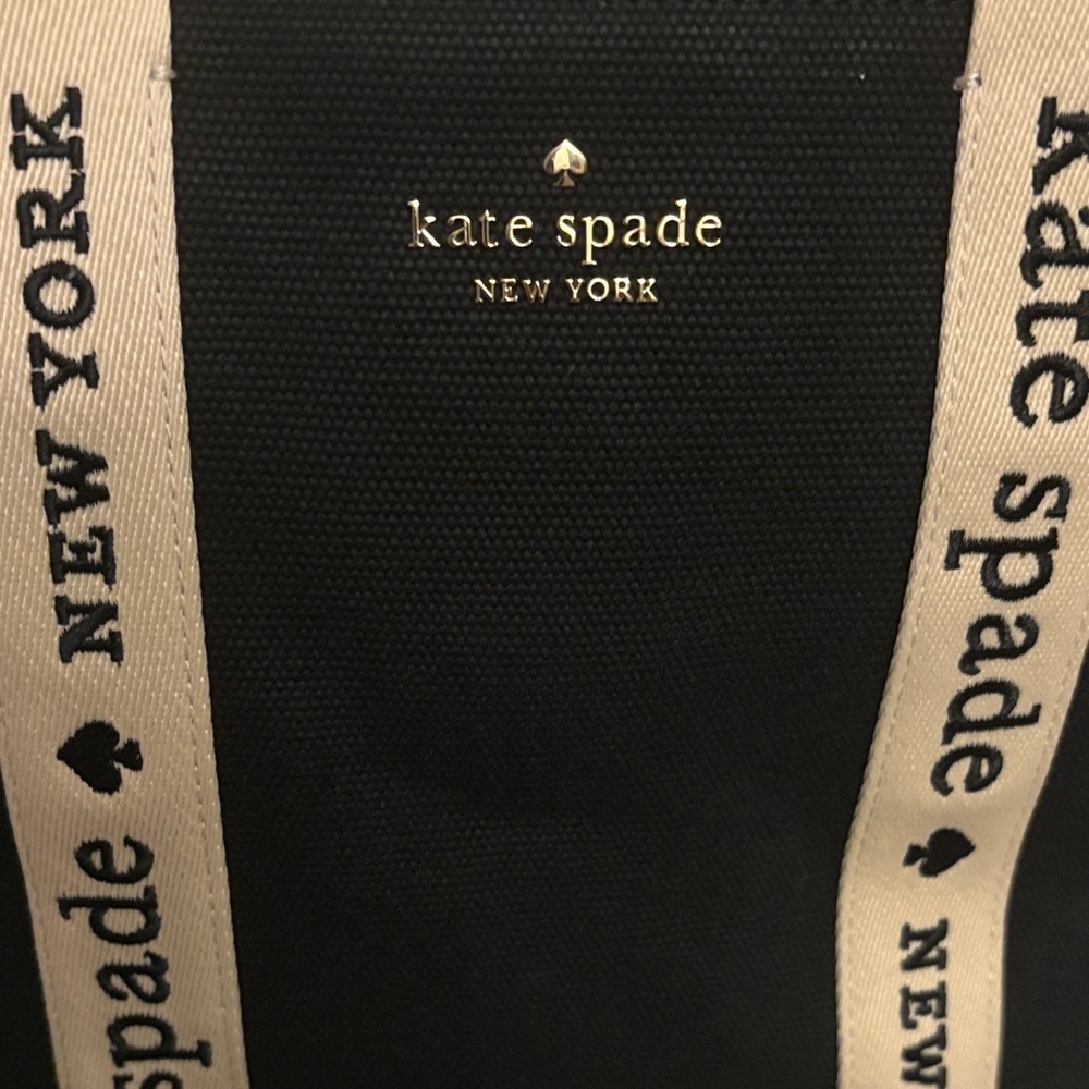 Kate Spade Black and Cream Canvas Tote Bag - Picture 6 of 8